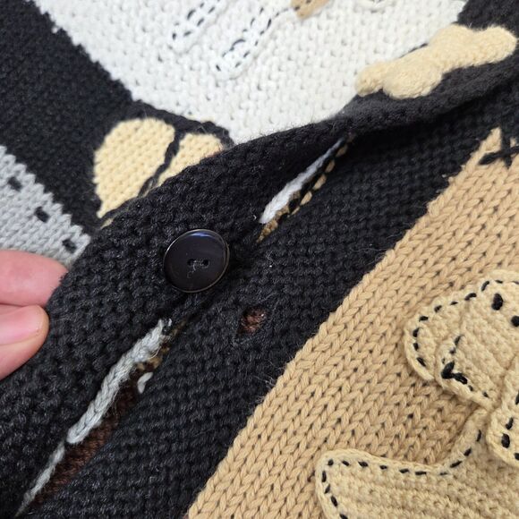 Vintage 90s Storybook Knits Womens Blue Playful Dogs Cardigan Sweater Size 1X - Picture 12 of 15